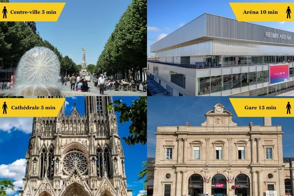 Forum Champagne Grand T2 Climatise Vue Cathedrale 랭스 외부 사진